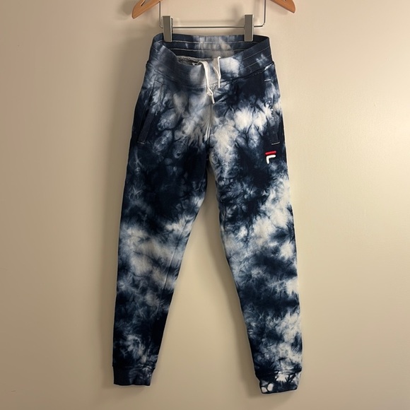 Fila Kids Tie-Dye Joggers - Black and White - Picture 1 of 2